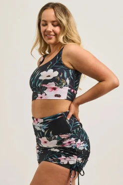 Bball Mesh High Waisted Tie Side Skort - Exotic At Heart