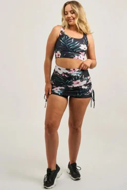 Bball Mesh High Waisted Tie Side Skort - Exotic At Heart