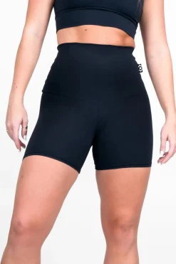 Black Body Contouring - Extra High Waisted Booty Shorts