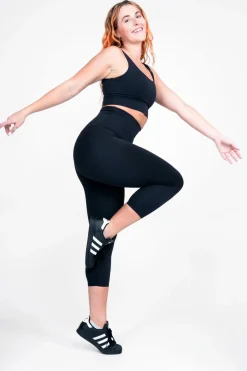 Black Body Contouring - Extra High Waisted Capri Leggings