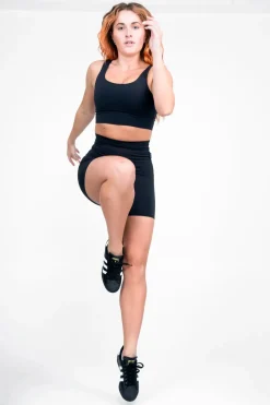 Black Body Contouring - Extra High Waisted Booty Shorts