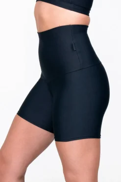 Black Body Contouring - Extra High Waisted Booty Shorts