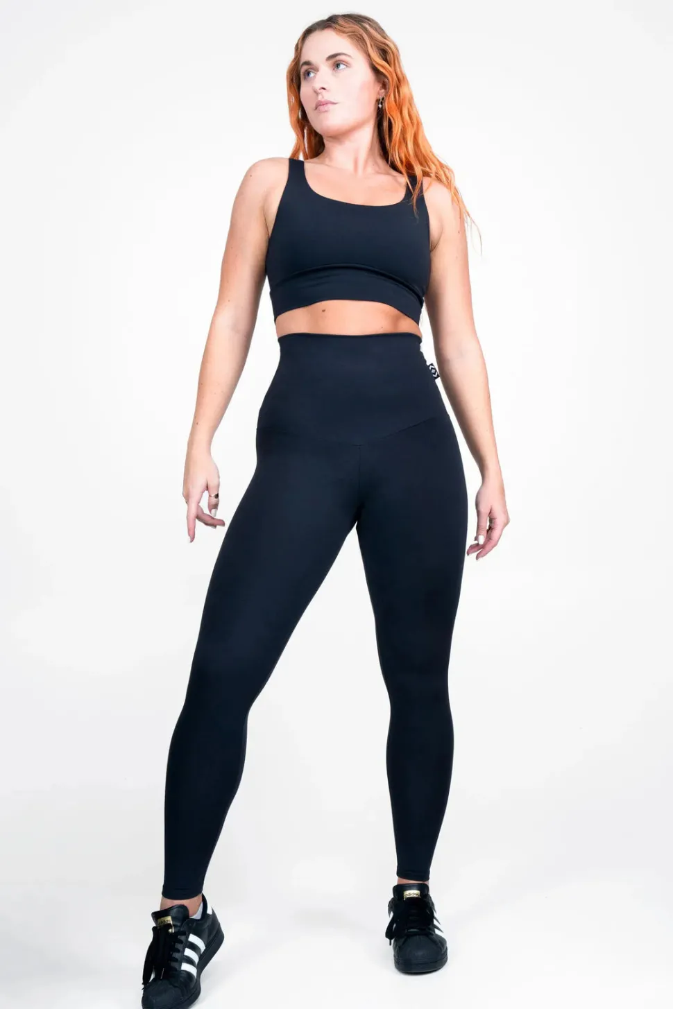 Black Body Contouring - Extra High Waisted Leggings