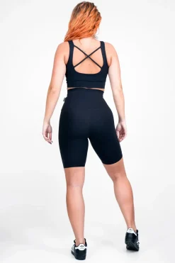 Black Body Contouring - Extra High Waisted Long Shorts