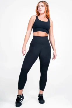 Black Body Contouring - Extra High Waisted 7/8 Leggings