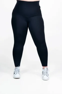 Black Body Contouring - Extra High Waisted 7/8 Leggings