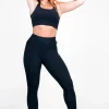 Black Body Contouring - High Waisted 7/8 Leggings