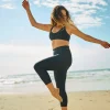 Black Body Contouring - High Waisted Capri Leggings