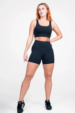 Black Body Contouring - High Waisted Booty Shorts