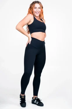 Black Body Contouring - High Waisted Leggings