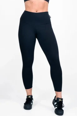 Black Body Contouring - High Waisted 7/8 Leggings