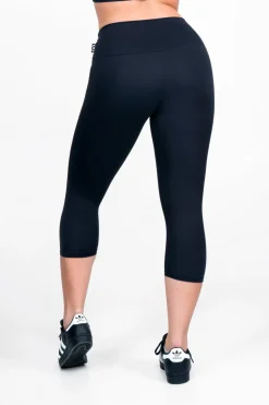 Black Body Contouring - High Waisted Capri Leggings