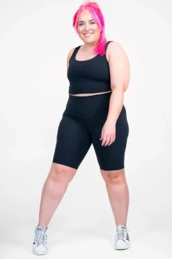 Black Body Contouring - High Waisted Long Shorts