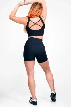 Black Body Contouring - High Waisted Booty Shorts