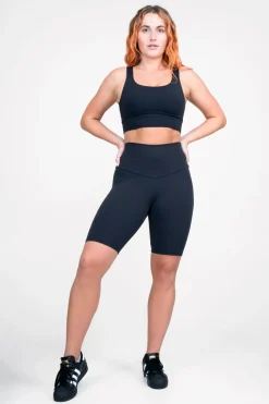 Black Body Contouring - High Waisted Long Shorts