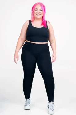 Black Body Contouring - High Waisted Leggings