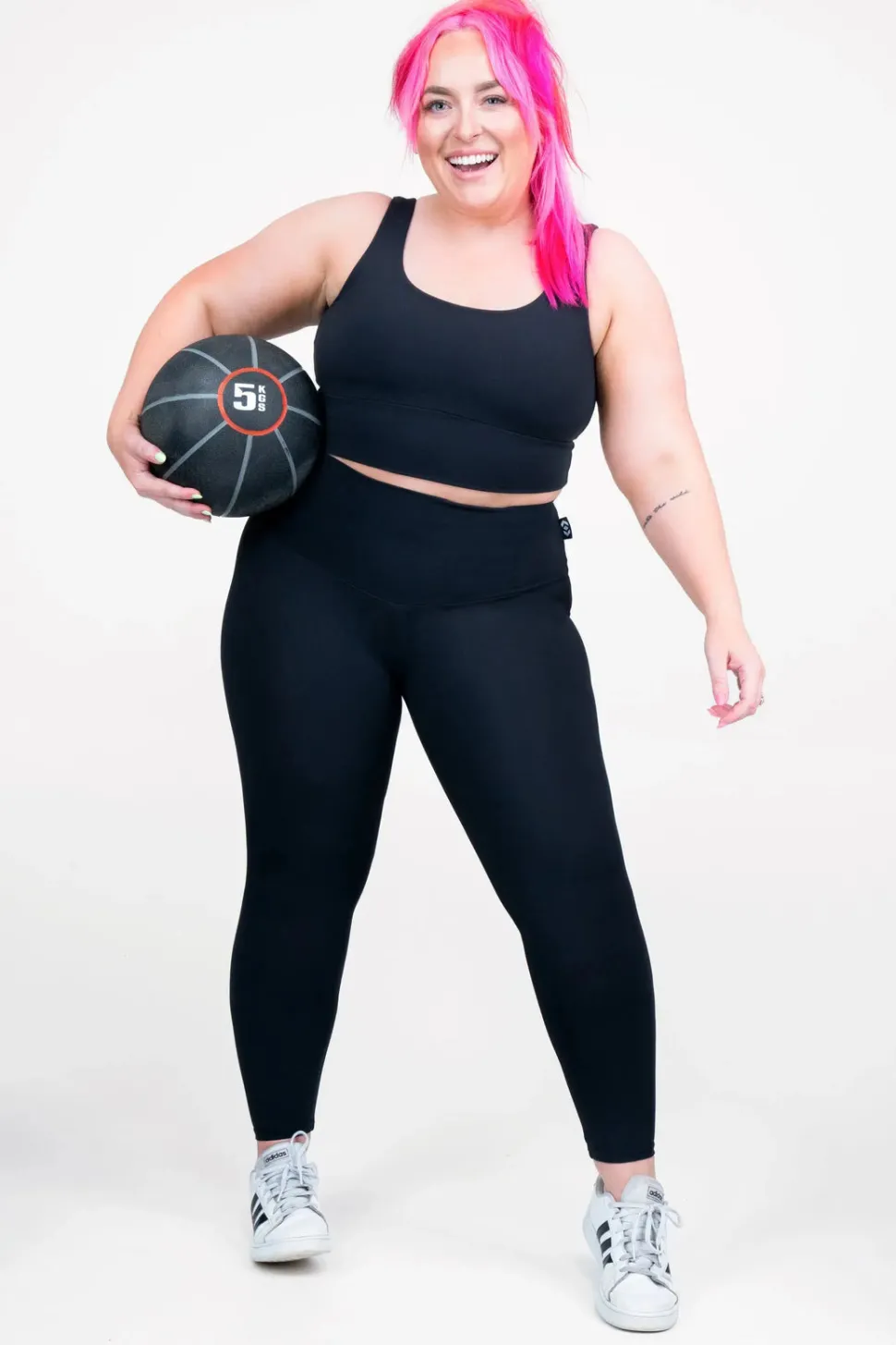 Black Body Contouring - High Waisted 7/8 Leggings