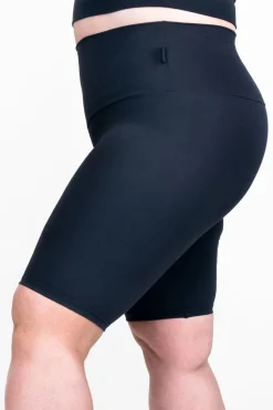 Black Body Contouring - High Waisted Long Shorts