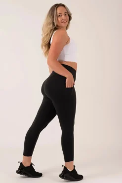 Black Body Contouring - Panel Pocket High Waisted 7/8 Leggings