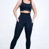 Black Body Contouring - Panel Pocket Extra High Waisted Leggings