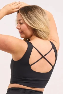 Black Body Contouring - Scoop Neck Comfort Crop Top