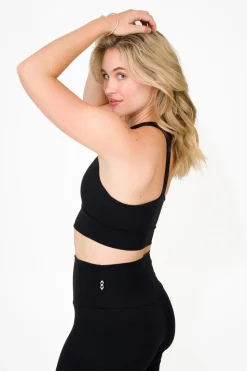 Black Body Contouring - T Back Comfort Crop Top