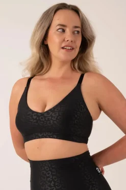 Black Exotic Touch Jag - Bralette Crop