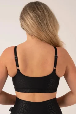 Black Exotic Touch Jag - Bralette Crop