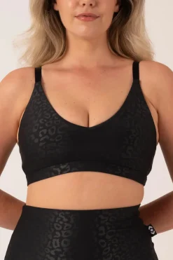 Black Exotic Touch Jag - Bralette Crop