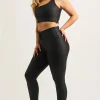 Black Exotic Touch Jag - Drawstring High Waisted Leggings