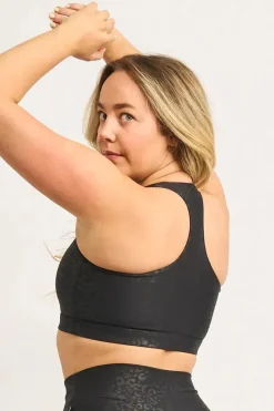 Black Exotic Touch Jag - Deep V Crop