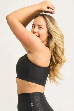 Black Exotic Touch Jag - Deep V Crop