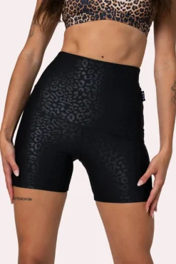 Black Exotic Touch Jag - Extra High Waisted Booty Shorts