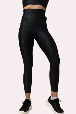 Black Exotic Touch Jag - Extra High Waisted 7/8 Leggings