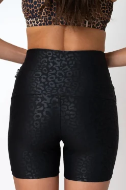 Black Exotic Touch Jag - Extra High Waisted Booty Shorts