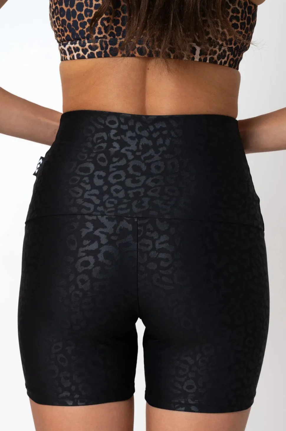 Black Exotic Touch Jag - Extra High Waisted Booty Shorts