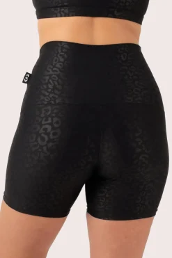 Black Exotic Touch Jag - Extra High Waisted Booty Shorts