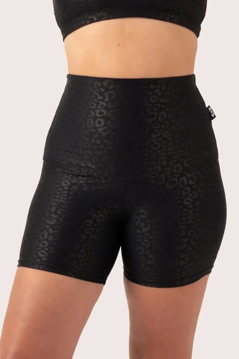Black Exotic Touch Jag - Extra High Waisted Booty Shorts