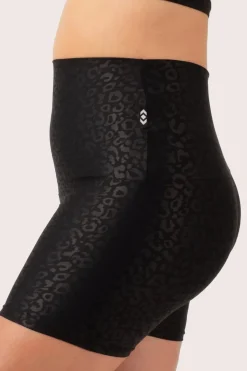 Black Exotic Touch Jag - Extra High Waisted Booty Shorts