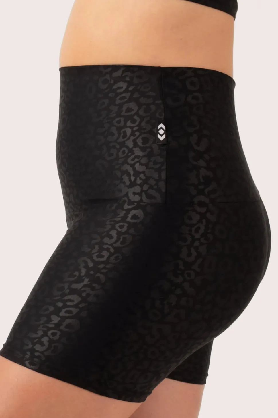 Black Exotic Touch Jag - Extra High Waisted Booty Shorts