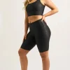 Black Exotic Touch Jag - High Waisted Long Shorts
