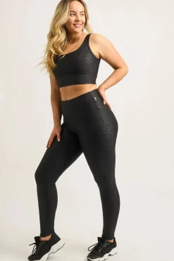 Black Exotic Touch Jag - High Waisted Leggings