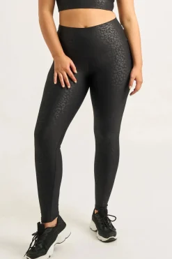 Black Exotic Touch Jag - High Waisted Leggings