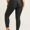 Black Exotic Touch Jag - Panel Pocket High Waisted 7/8 Leggings