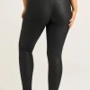 Black Exotic Touch Jag - Tummy Control High Waisted Leggings