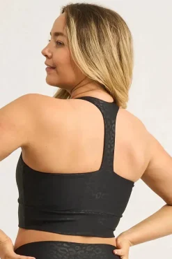 Black Exotic Touch Jag - T Back Comfort Crop Top