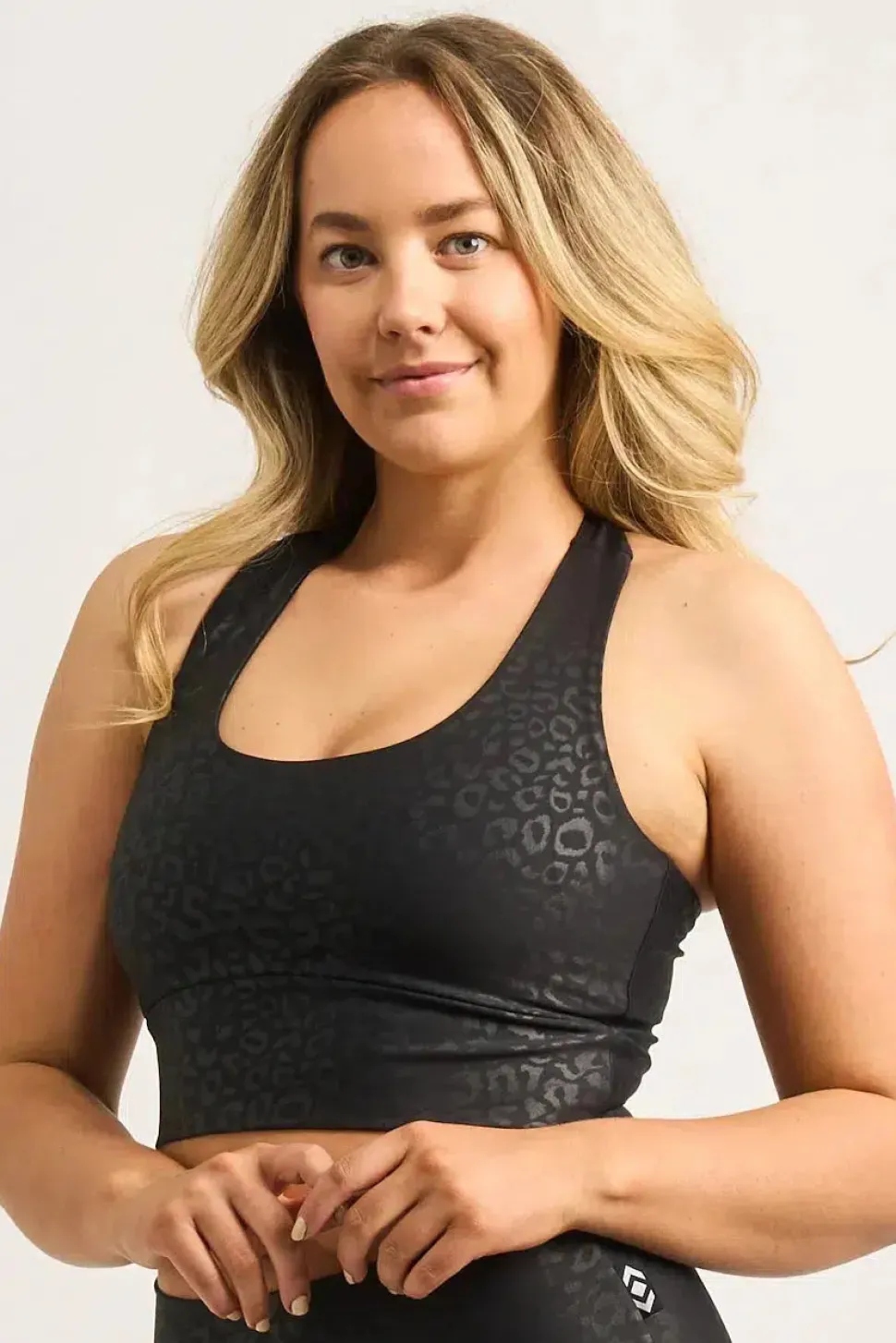 Black Exotic Touch Jag - T Back Comfort Crop Top