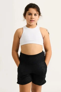 Black Exotic Touch Jag Soft To Touch - Kids Jogger Shorts