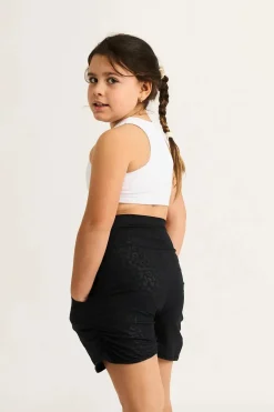 Black Exotic Touch Jag Soft To Touch - Kids Jogger Shorts