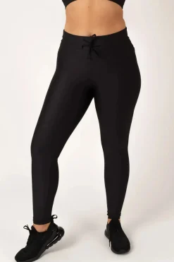 Black Performance - Drawstring High Waisted Leggings